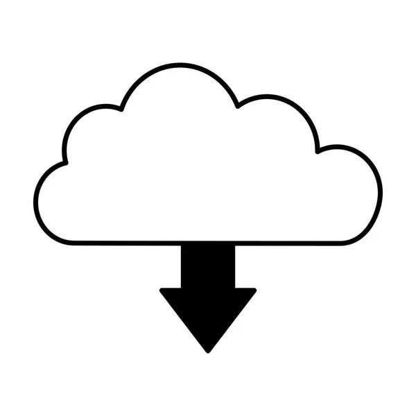 Bulut bilgi işlem izole simgesi — Stok Vektör
