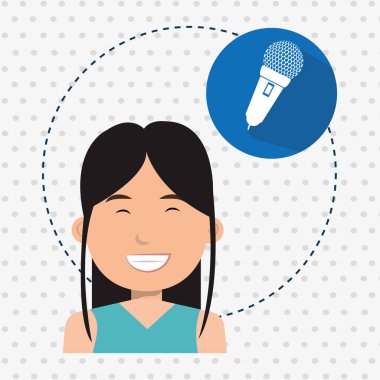 kadın mikrofon ses konuşmak