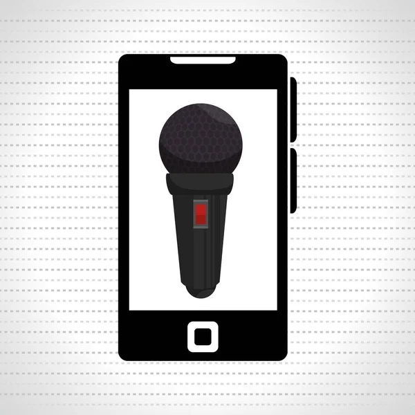 Haut-parleur microphone smartphone — Image vectorielle