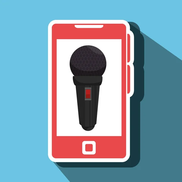 Haut-parleur microphone smartphone — Image vectorielle
