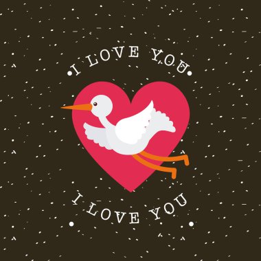 Seni seviyorum kart.