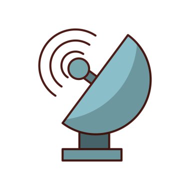 Antena uydu izole simgesi