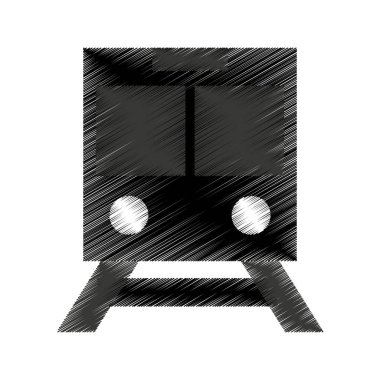 Metro ulaşım izole simgesi