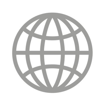 Küre gezegen izole simgesi