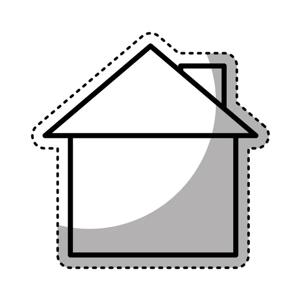 Izolované ikonu domečku silueta — Stockový vektor
