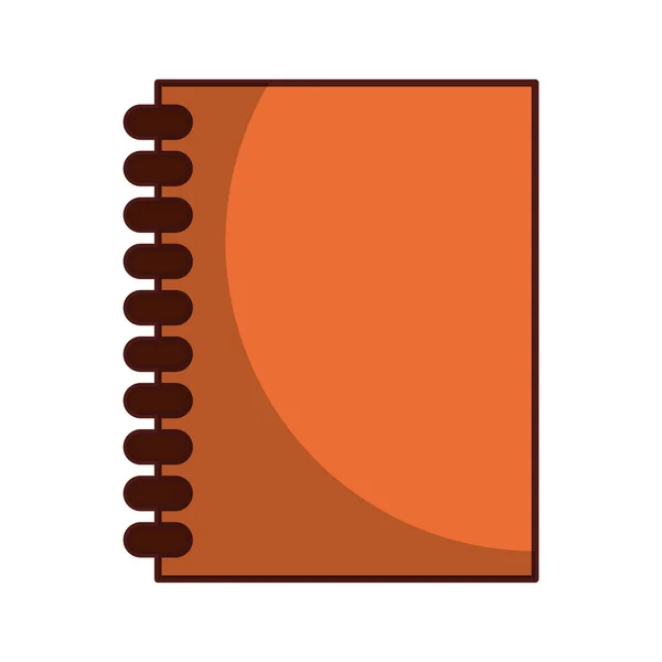 Note bibliothèque de livres icône isolée — Image vectorielle