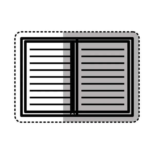Libreta biblioteca icono aislado — Vector de stock