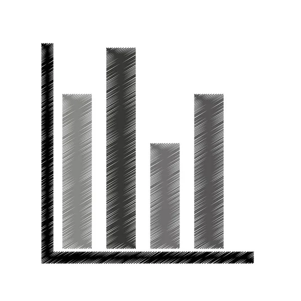 Bars statistics isolated icon — Stock Vector