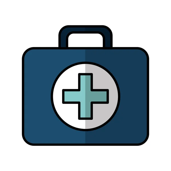 Kit médico ícone isolado — Vetor de Stock