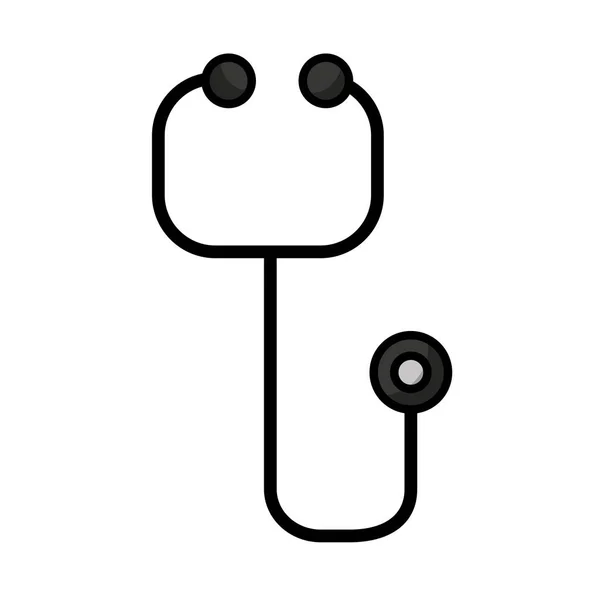 Stethoscope medical device icon — Stock Vector