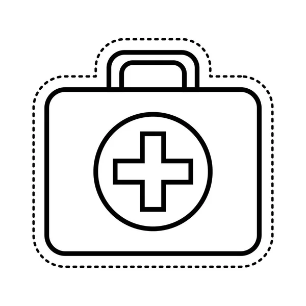 Kit médico icono aislado — Vector de stock