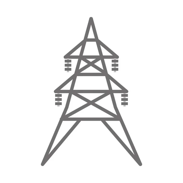 Torre de energía icono aislado — Archivo Imágenes Vectoriales