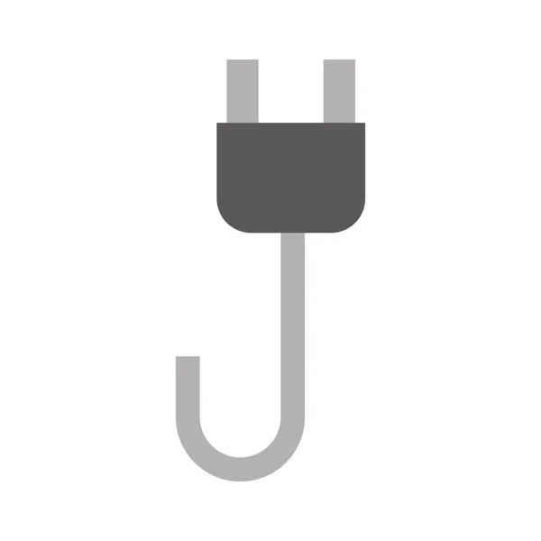 Draad kabel energie stekker pictogram — Stockvector