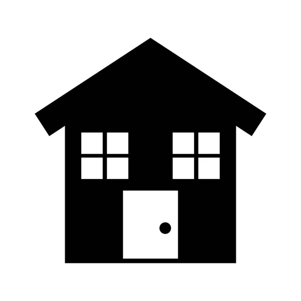 House exterior isolated icon — Stock Vector