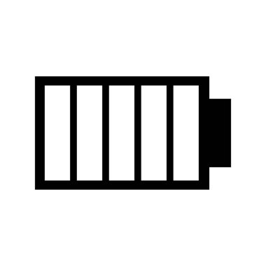 düzeyde izole pil simgesi