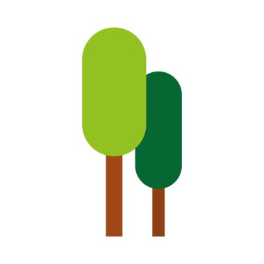 ağaç bitki siluet izole simgesi