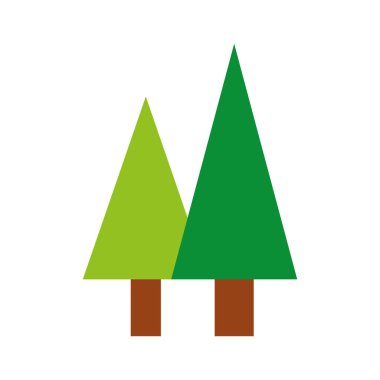 ağaç bitki siluet izole simgesi