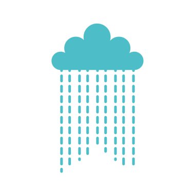 bulut siluet izole simgesi