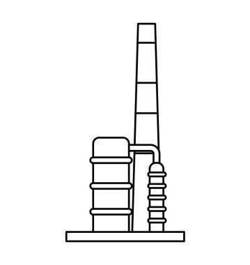 Arıtma tesisi baca izole simgesi