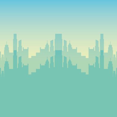 Cityscape binalar izole simgesi