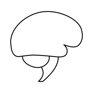 insan beyni organ izole simgesi