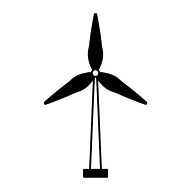 Rüzgar enerji izole simgesi
