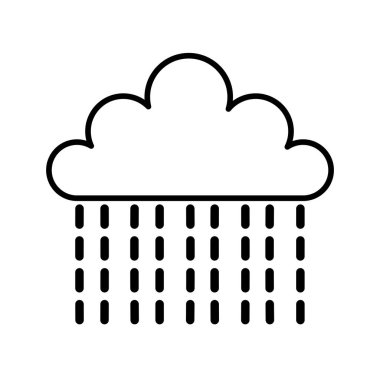 bulut siluet izole simgesi