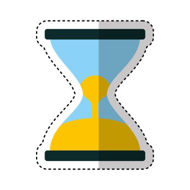 kum saati saat izole simgesini