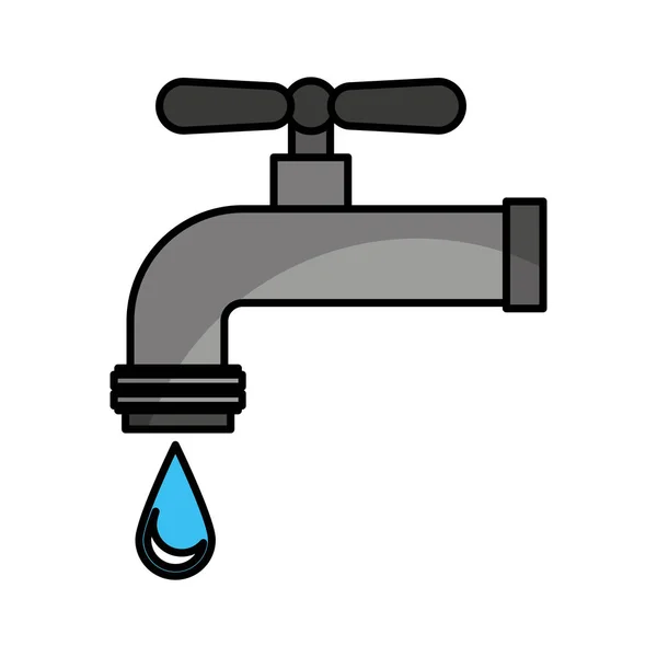 Icona isolata rubinetto dell'acqua — Vettoriale Stock