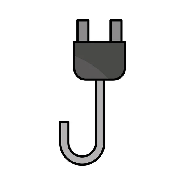 Draad kabel energie stekker pictogram — Stockvector