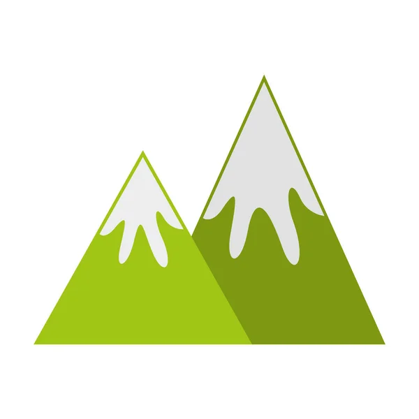 Emblema de montaña icono aislado — Vector de stock