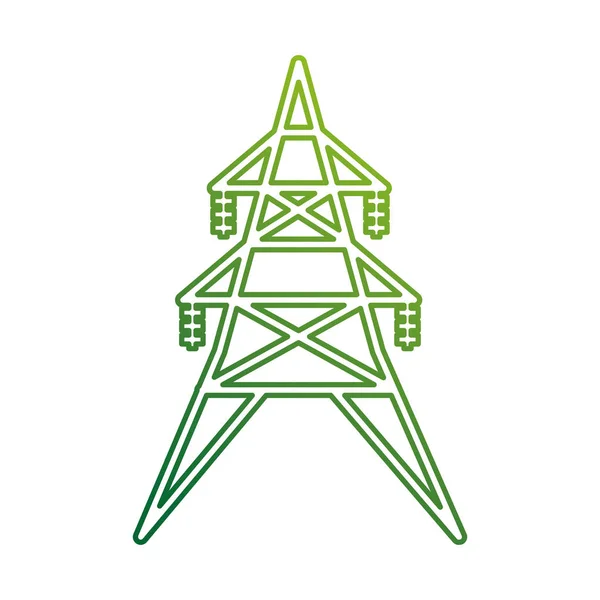 Ikona na białym tle wieża energii — Wektor stockowy