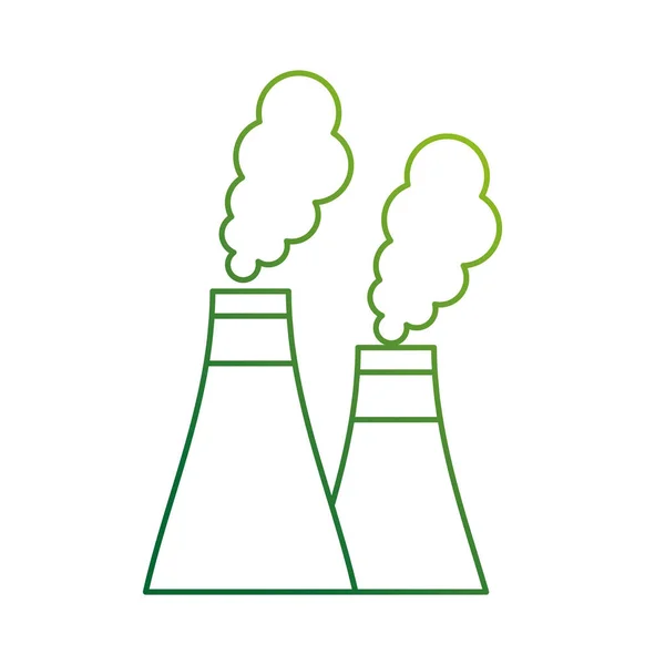 Fabriek plant geïsoleerde pictogram — Stockvector