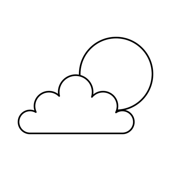 Silhouette nuvola icona isolata — Vettoriale Stock