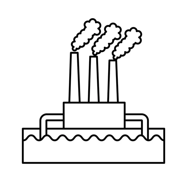 Fabriek plant geïsoleerde pictogram — Stockvector