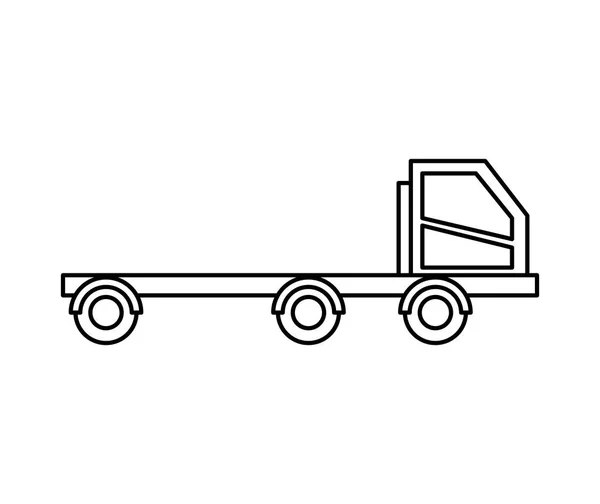 Alacsony platójú teherautó ikon — Stock Vector