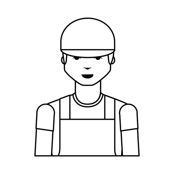 Mechanic avatar character icon — Stock Vector