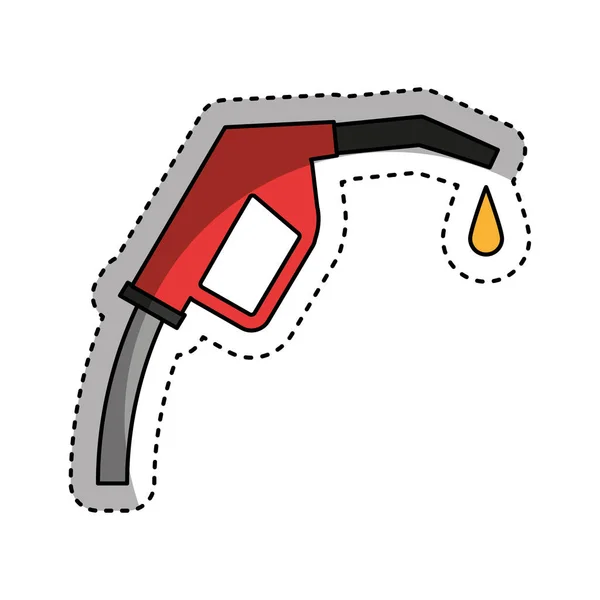 Pistool brandstof tankstation — Stockvector