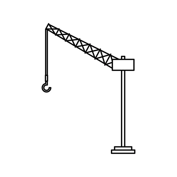 Tower crane isolated flat design Royalty Free Vector Image