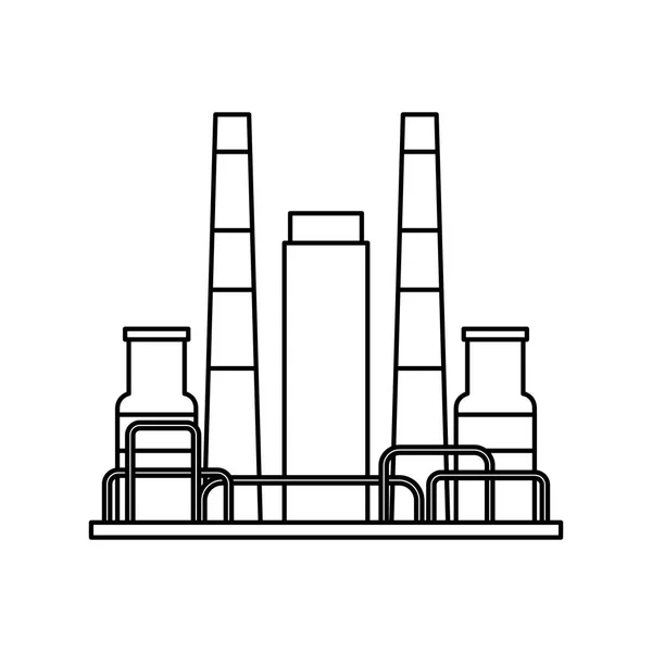 Raffinerieanlage isoliert — Stockvektor