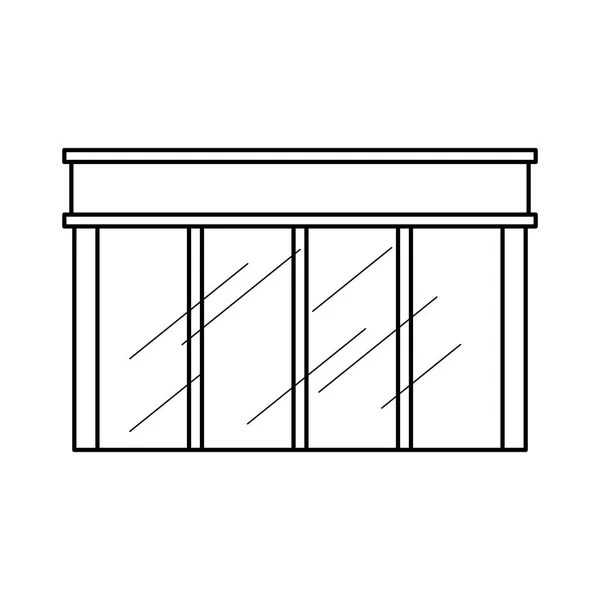 Cam kutsal kişilerin resmi bina mağaza — Stok Vektör