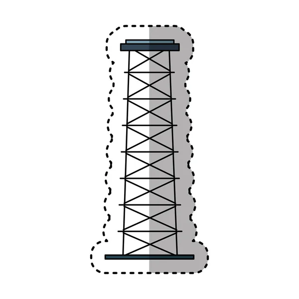 Raffinering växt tower isolerade ikonen — Stock vektor