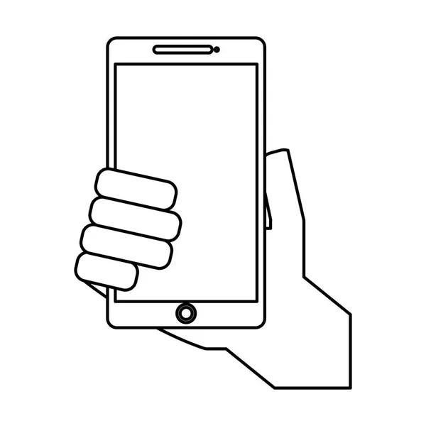 Smartphone technologie lijn pictogram — Stockvector