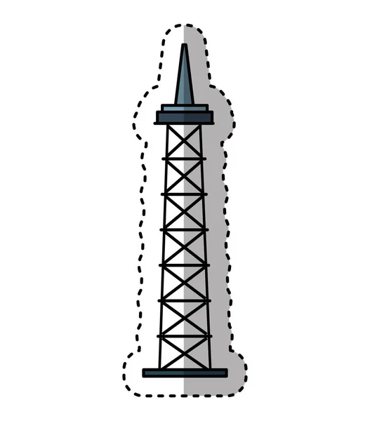 Refining plant tower isolated icon — Stock Vector