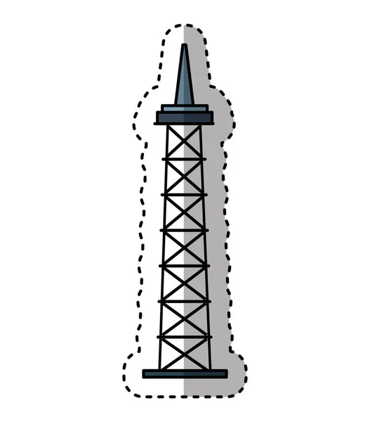 Refinando torre planta ícone isolado —  Vetores de Stock