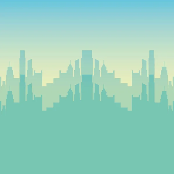 Cityscape buildings isolated icon — Stock Vector