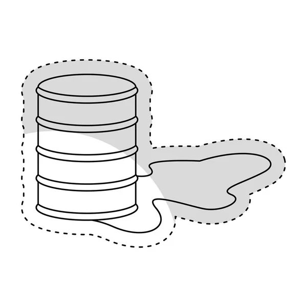 Baril réservoir icône isolée — Image vectorielle