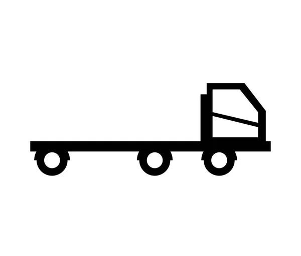 Lage bed vrachtwagen pictogram — Stockvector