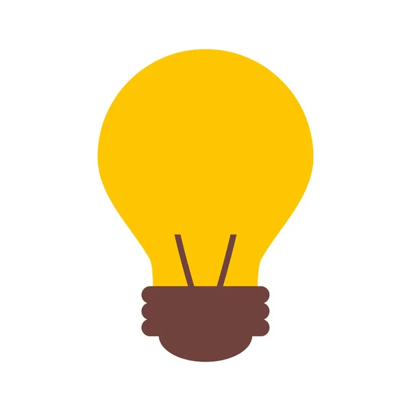 Luz da lâmpada ícone plano — Vetor de Stock
