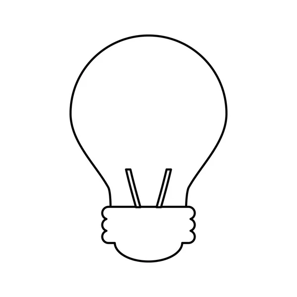 Bombilla icono plano de luz — Vector de stock